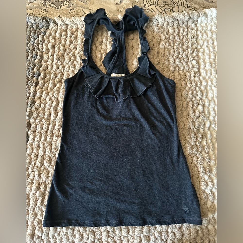 Abercrombie and Fitch ruffled, razor back tank